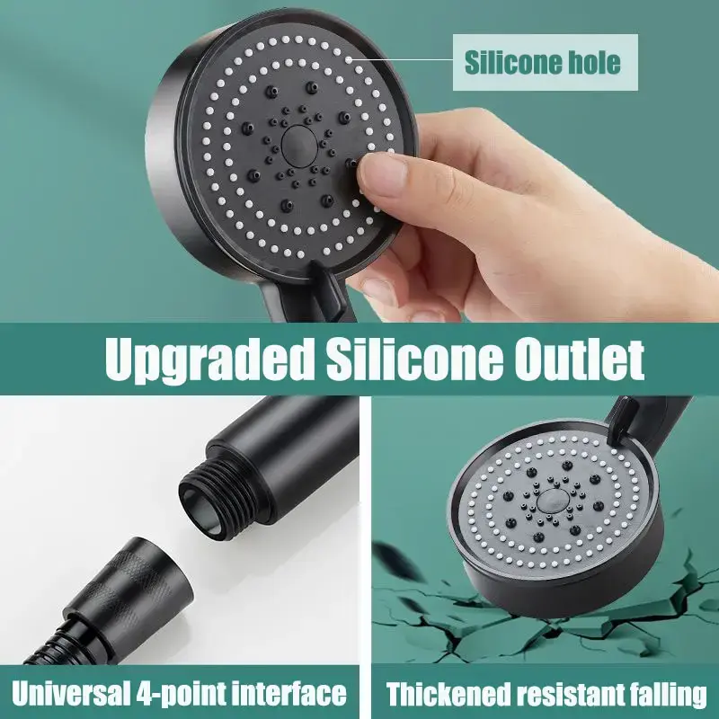High pressure Black head shower - Image 6