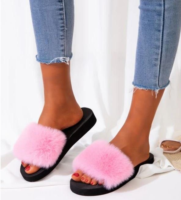 Plush Fashion Slippers for Ladies, Soft Single-Band Decoration ! - Image 4
