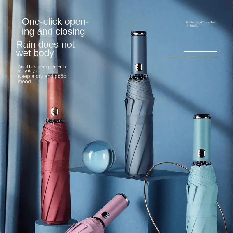 Umbrella automatic with Built in Light - Luxurious best seller ! - Image 5