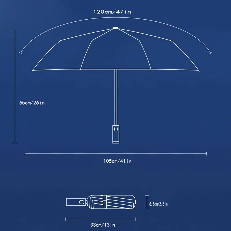 Umbrella automatic with Built in Light - Luxurious best seller ! - Image 6