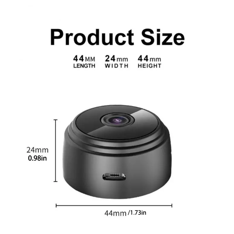 A9 Mini Wifi Camera - HD 720P Wireless IP Camera with Night Vision + 32gb Card - Image 3