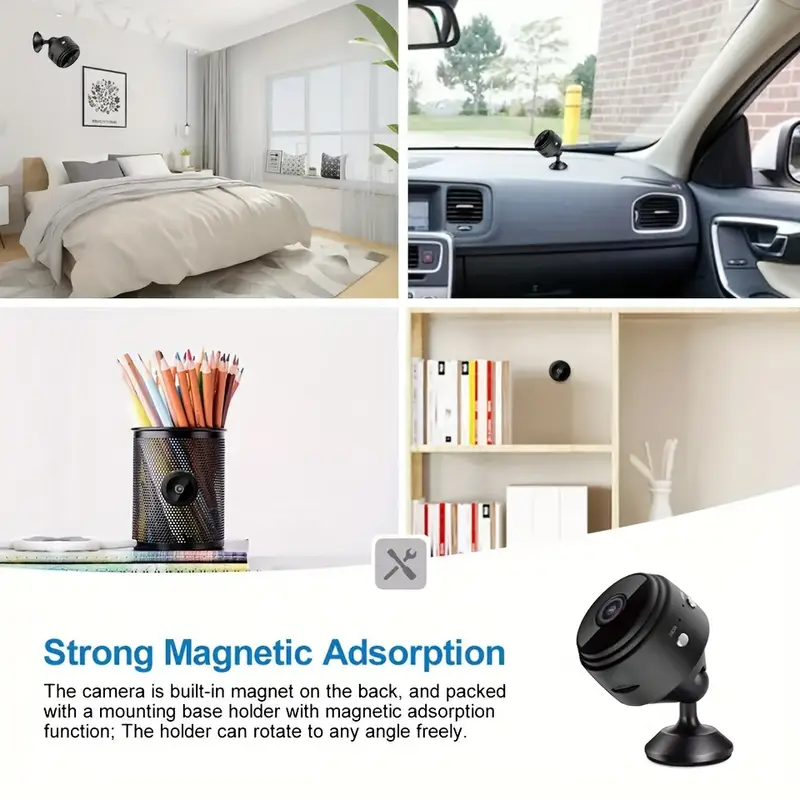 A9 Mini Wifi Camera - HD 720P Wireless IP Camera with Night Vision + 32gb Card - Image 8