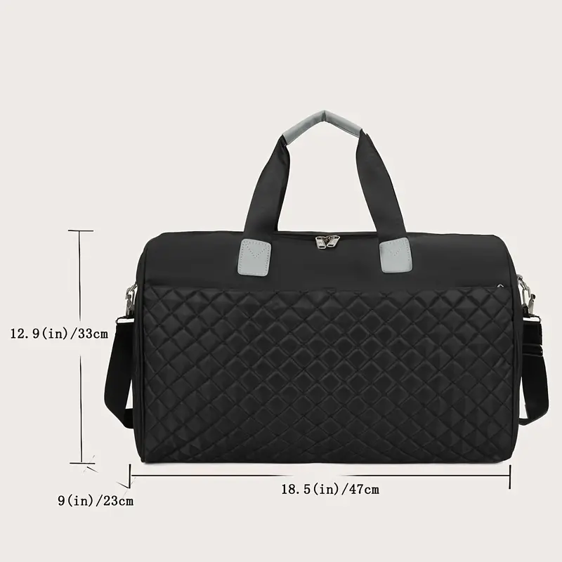 Quilted Large Capacity Duffle Bag - Image 5