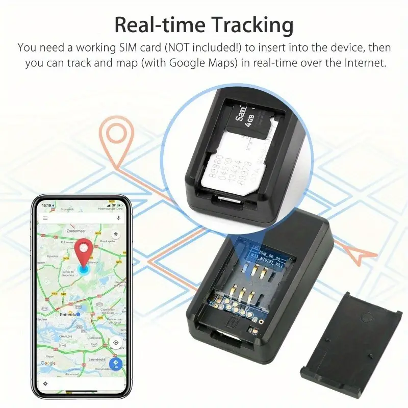 Real-Time Car GPS Locator with sim card (not included) 📍