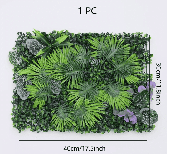 Artifical vertical Garden - Bliss Plastic Grass Wall Panel (1Pc 30x40 cm)