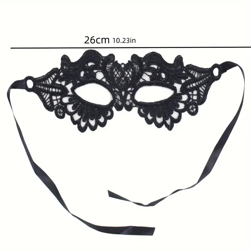 Sultry Elegance Black Lace Eye Mask - Image 4