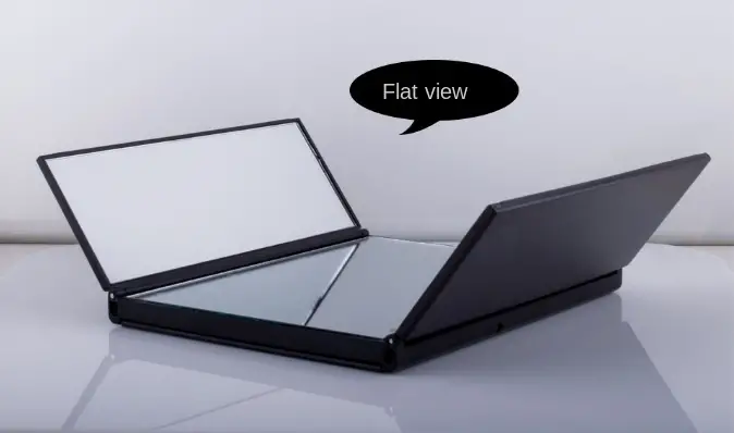 Portable Foldable LED Three-Sided Desktop Makeup Mirror! - Image 6
