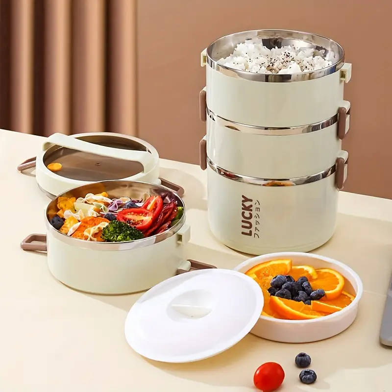 Large Capacity Stainless Steel Lunch Box Set + Bag. - Image 8