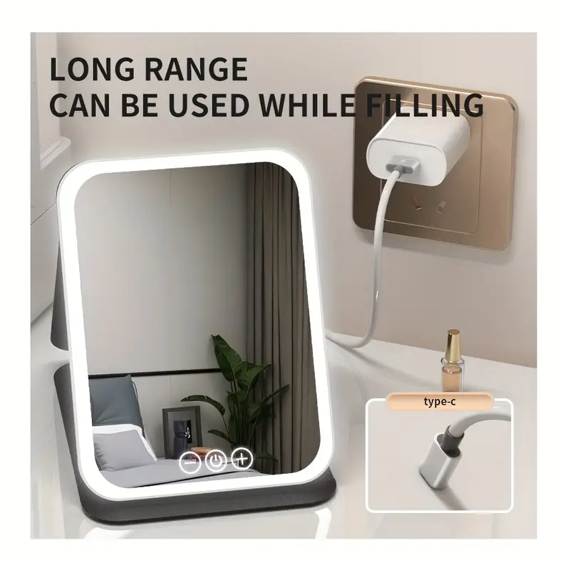 Portable makeup mirror with Lights! PINK - Image 4