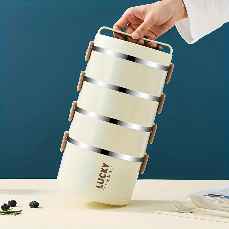 Large Capacity Stainless Steel Lunch Box Set + Bag. - Image 7