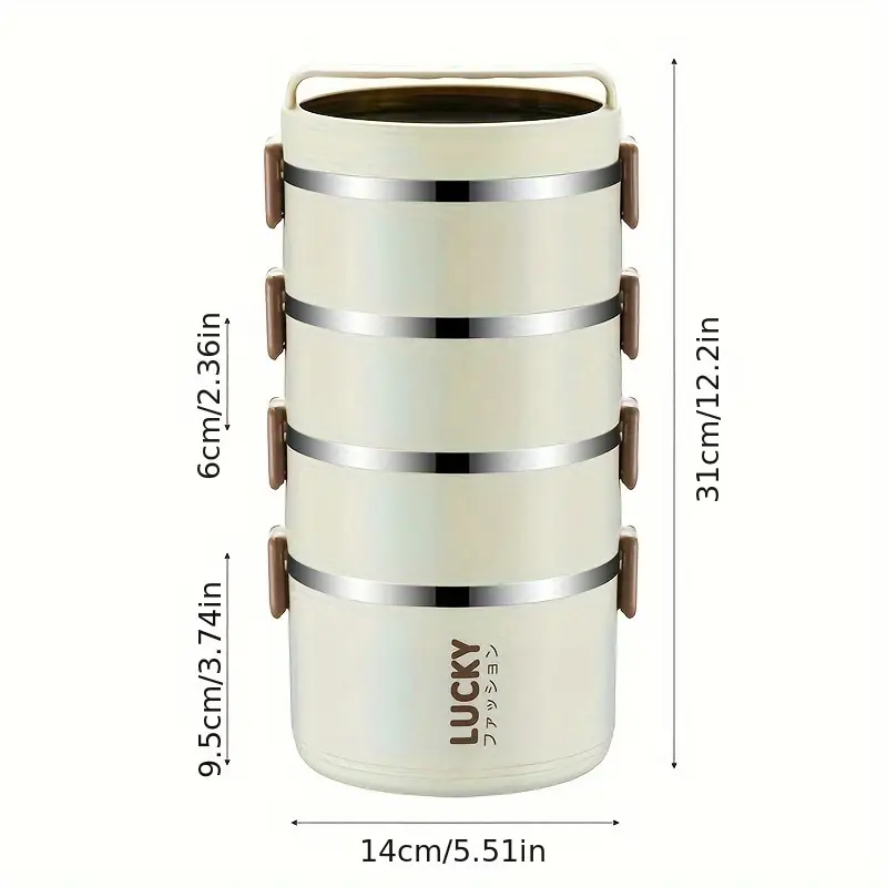 Large Capacity Stainless Steel Lunch Box Set + Bag. - Image 3