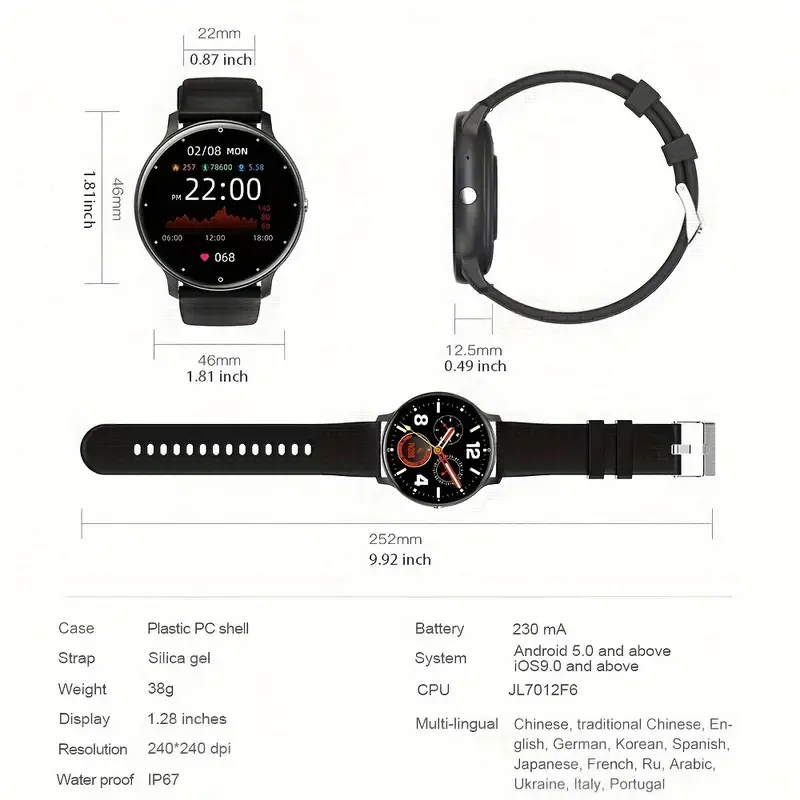 Smartwatch full Touch Screen, Waterproof, Music-Control, Call and More! - Image 6