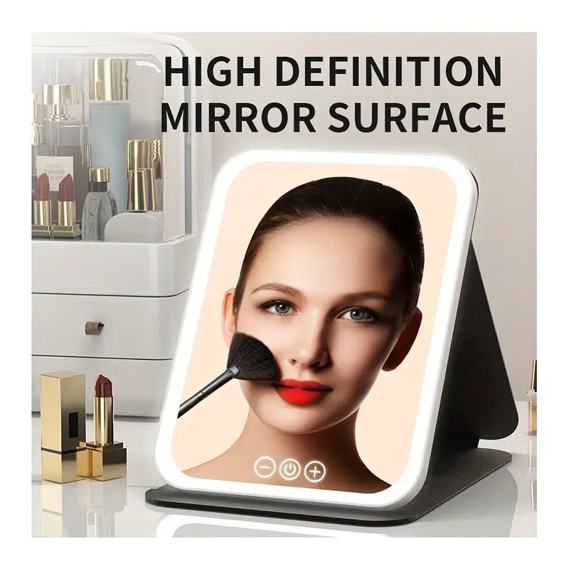 Portable makeup mirror with Lights! PINK