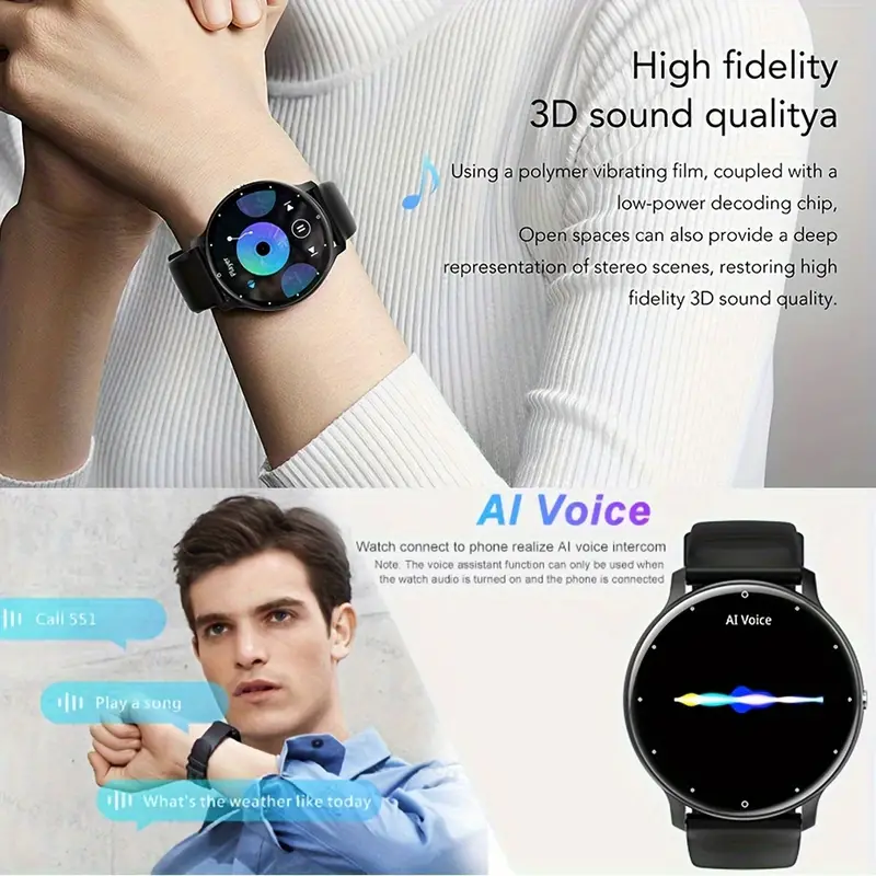 Smartwatch full Touch Screen, Waterproof, Music-Control, Call and More! - Image 5