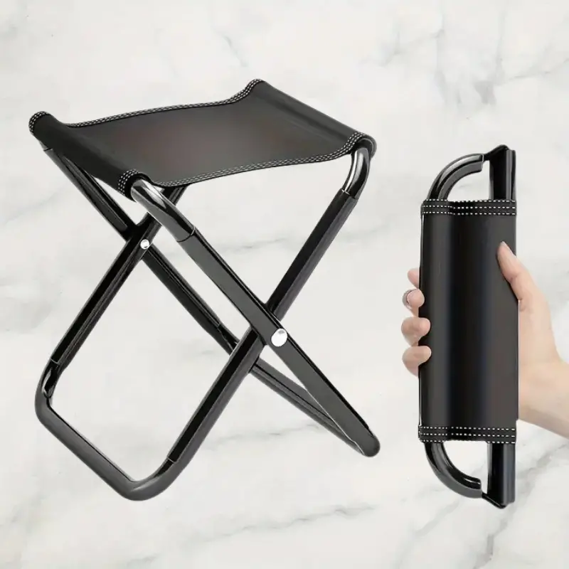 Square Portable Folding Stool with Carrying Bag!