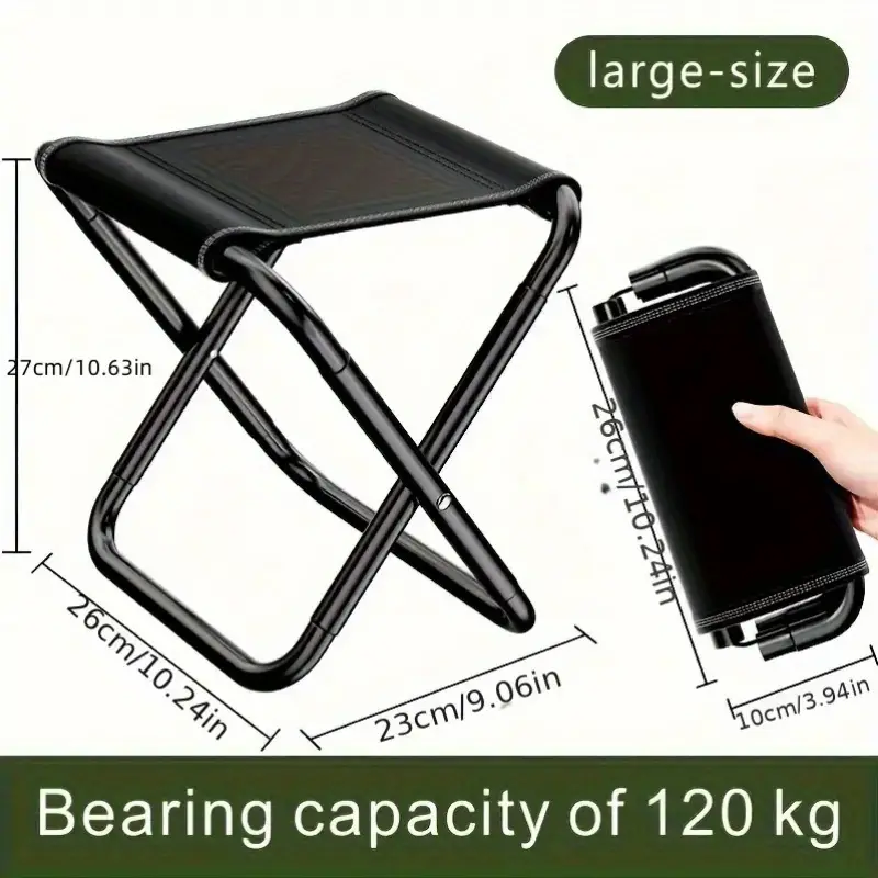 Square Portable Folding Stool with Carrying Bag! - Image 2