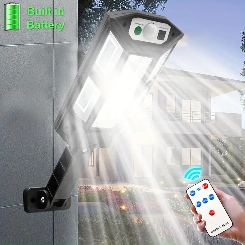 Solar Wall Light with Motion Sensor and Remote Control - Image 3