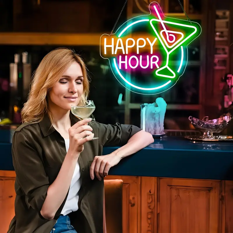 happy hours Neon Sign with USB Switch! Different Models ! - Image 7