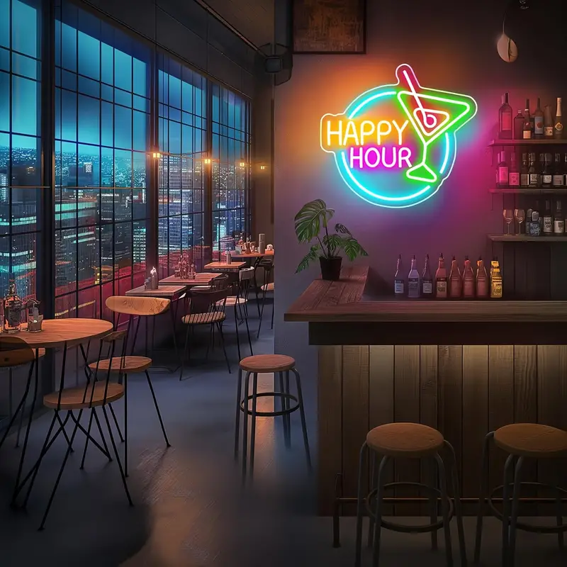 happy hours Neon Sign with USB Switch! Different Models ! - Image 6