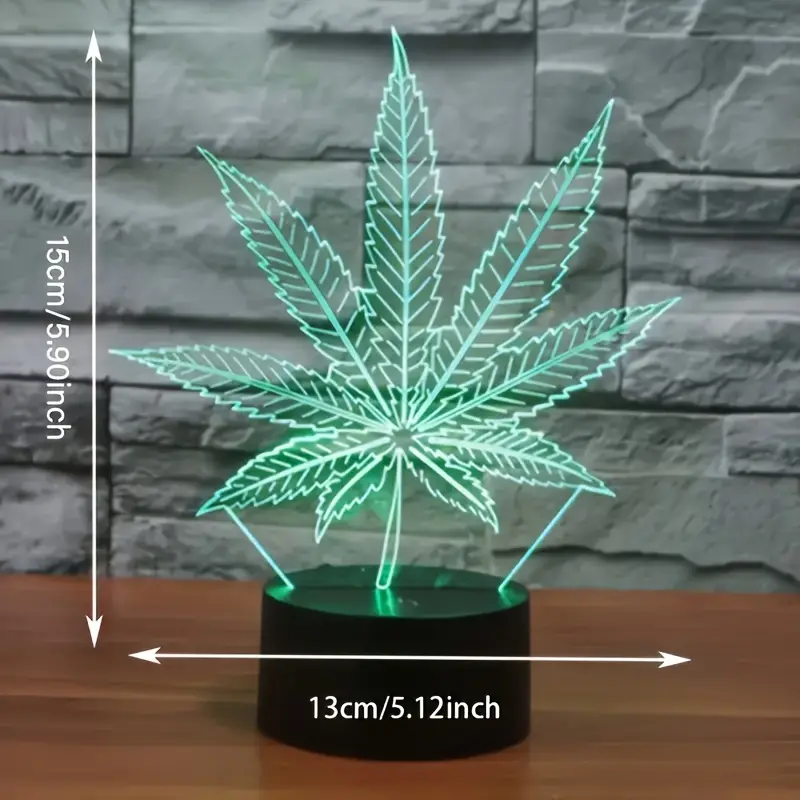 Leaf-Shaped 3D Night Light with Touch Control - Image 4