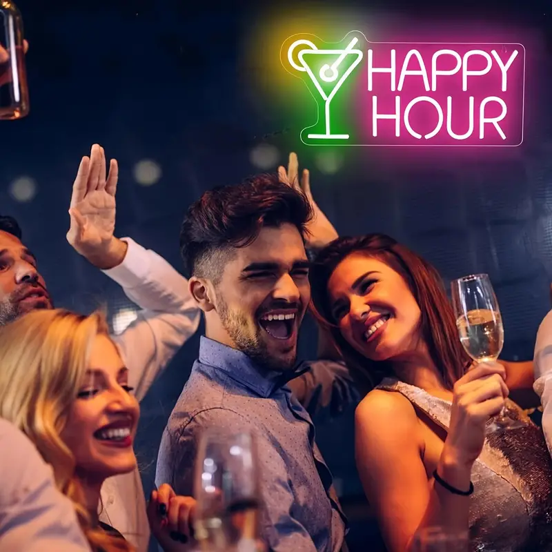 happy hours Neon Sign with USB Switch! Different Models ! - Image 3