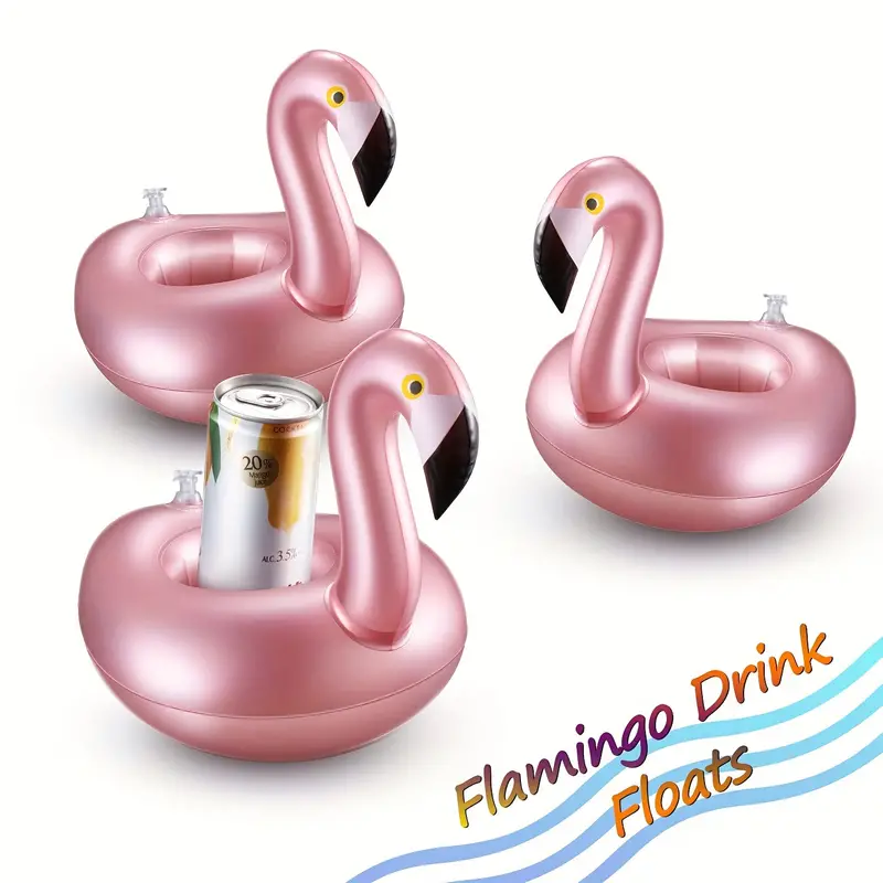 Flamingo Shaped Cup Holder for the Ultimate Summer Vibe! (3 pcs)