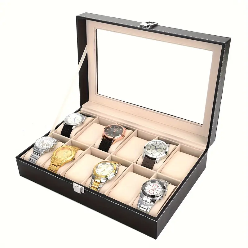 Luxury Faux Leather Watch Organizer !